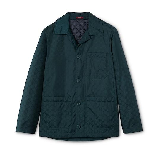 GG Horsebit technical fabric jacquard jacket by GUCCI