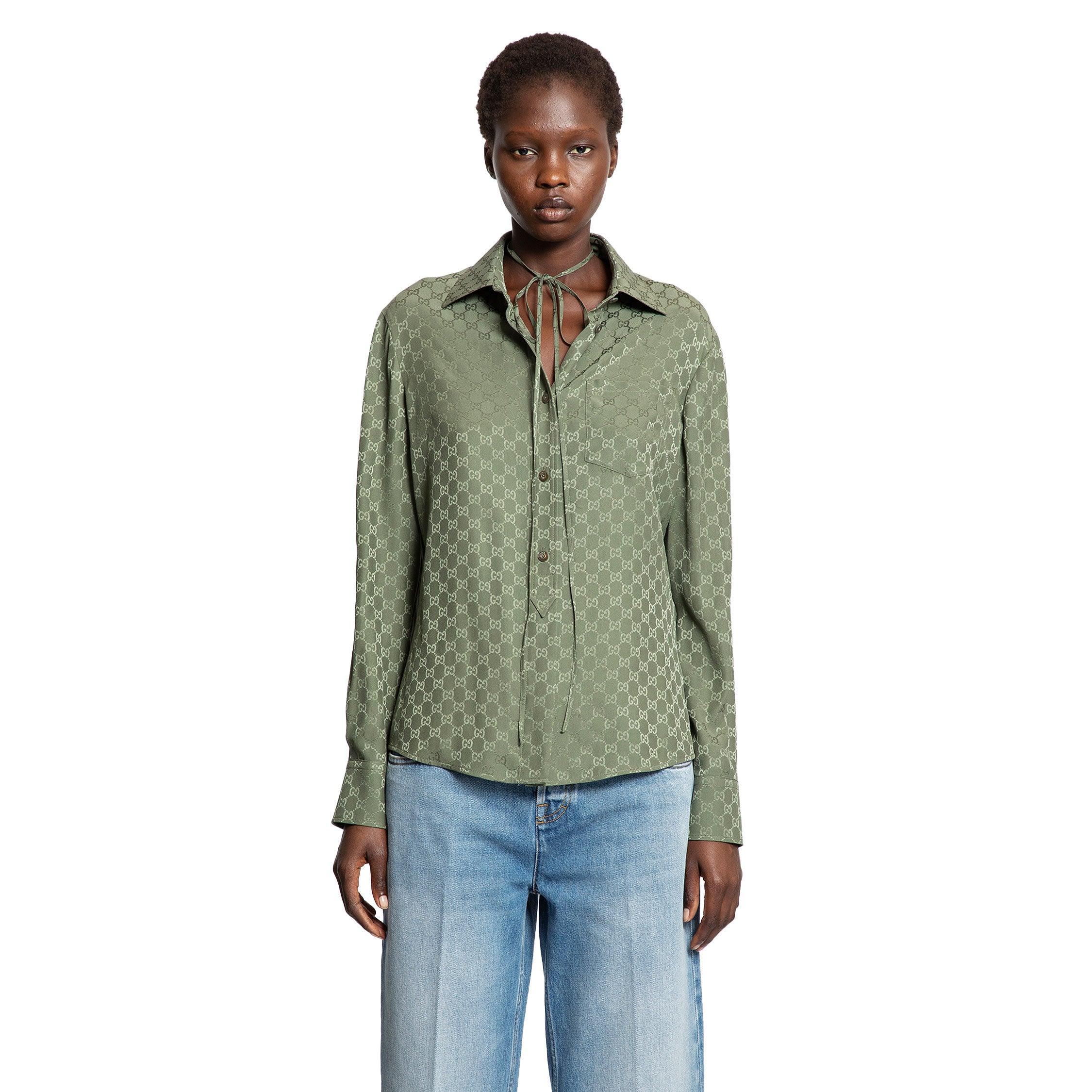 GG Jacquard Silk Shirt by GUCCI