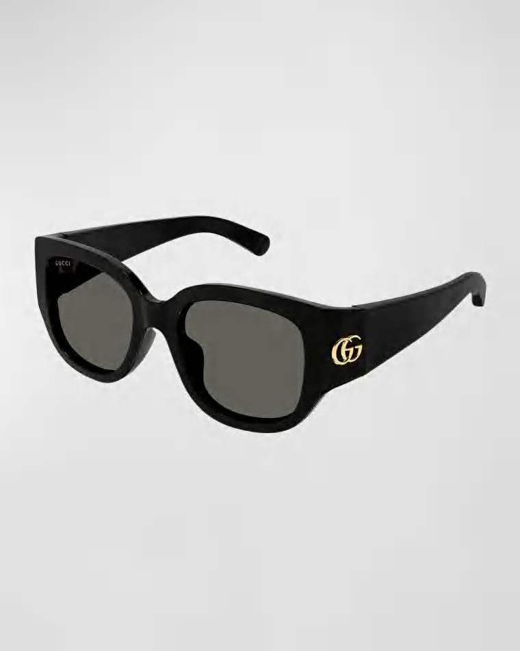 GG Logo Plastic Cat-Eye Sunglasses by GUCCI