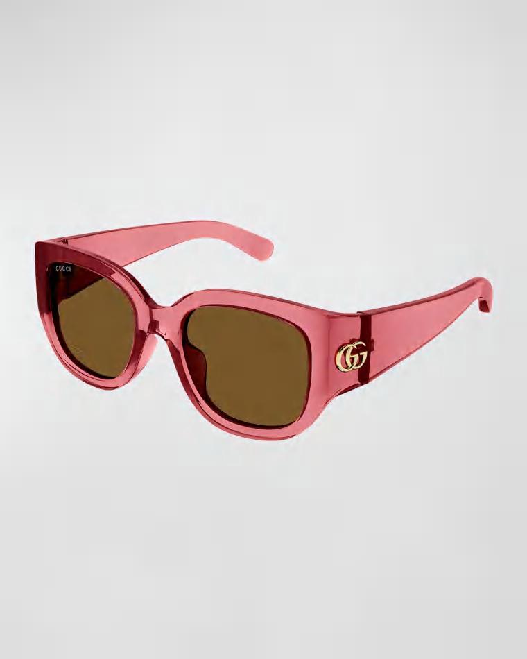 GG Logo Plastic Cat-Eye Sunglasses by GUCCI