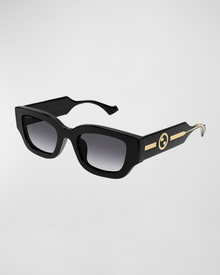GG Logo Plastic Rectangle Sunglasses by GUCCI