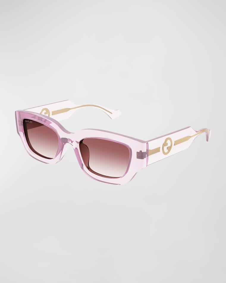 GG Logo Plastic Rectangle Sunglasses by GUCCI