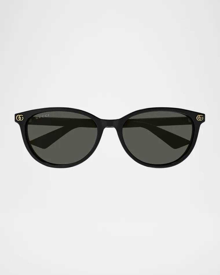GG Logo Round Acetate Sunglasses by GUCCI