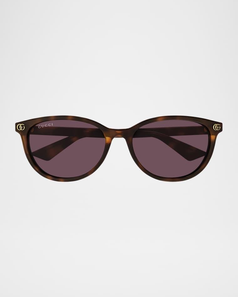GG Logo Round Acetate Sunglasses by GUCCI