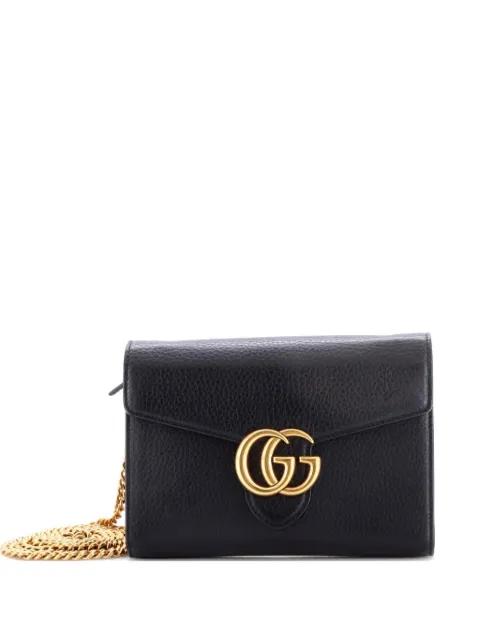 GG Marmont Chain Wallet Leather Mini clutch bag by GUCCI 