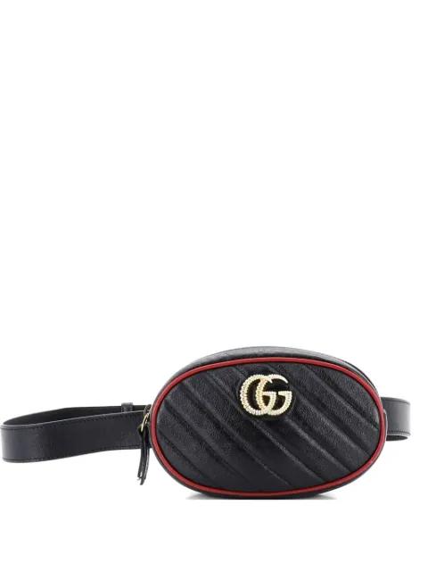 GG Marmont Diagonal Quilted Leather belt bag by GUCCI 