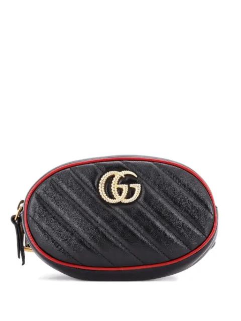 GG Marmont Diagonal Quilted Leather belt bag by GUCCI 