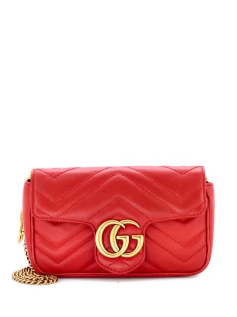 GG Marmont Flap Bag Matelasse Leather Super Mini crossbody bag by GUCCI GG Marmont Flap Bag Matelasse Leather Super Mini crossbody bag by GUCCI