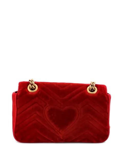 GG Marmont Flap Bag Matelasse Velvet Mini shoulder bag by GUCCI 
