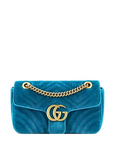 GG Marmont Flap Bag Matelasse Velvet Small shoulder bag by GUCCI GG Marmont Flap Bag Matelasse Velvet Small shoulder bag by GUCCI