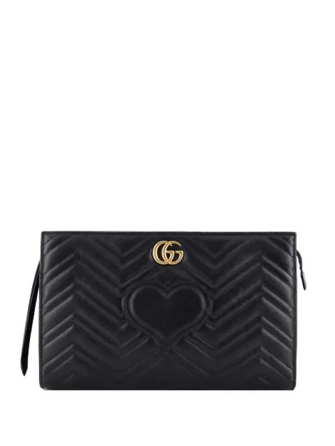 GG Marmont Matelasse Leather clutch bag by GUCCI 