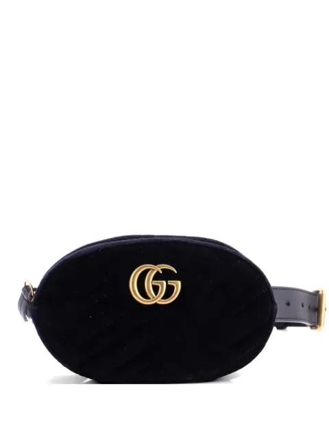 GG Marmont Matelasse Velvet belt bag by GUCCI 