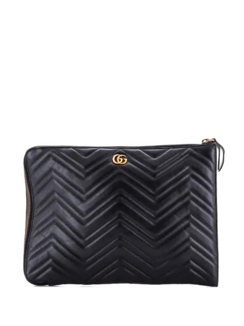 GG Marmont Portfolio Matelasse Leather clutch bag by GUCCI 