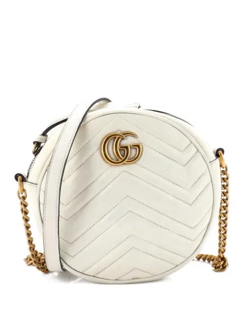 GG Marmont Round Shoulder Bag Matelasse Leather Mini crossbody bag by GUCCI GG Marmont Round Shoulder Bag Matelasse Leather Mini crossbody bag by GUCCI