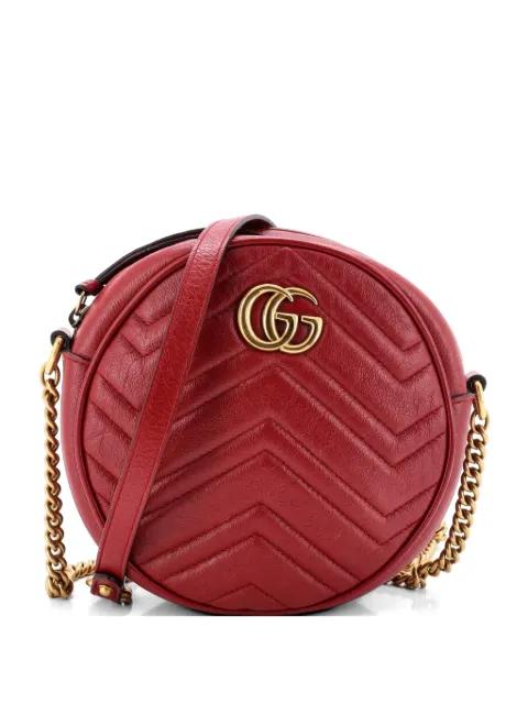 GG Marmont Round Shoulder Bag Matelasse Leather Mini crossbody bag by GUCCI GG Marmont Round Shoulder Bag Matelasse Leather Mini crossbody bag by GUCCI