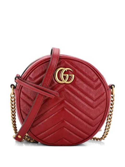 GG Marmont Round Shoulder Bag Matelasse Leather Mini crossbody bag by GUCCI 