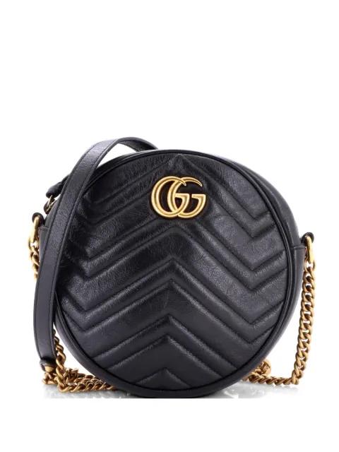 GG Marmont Round Shoulder Bag Matelasse Leather Mini crossbody bag by GUCCI 