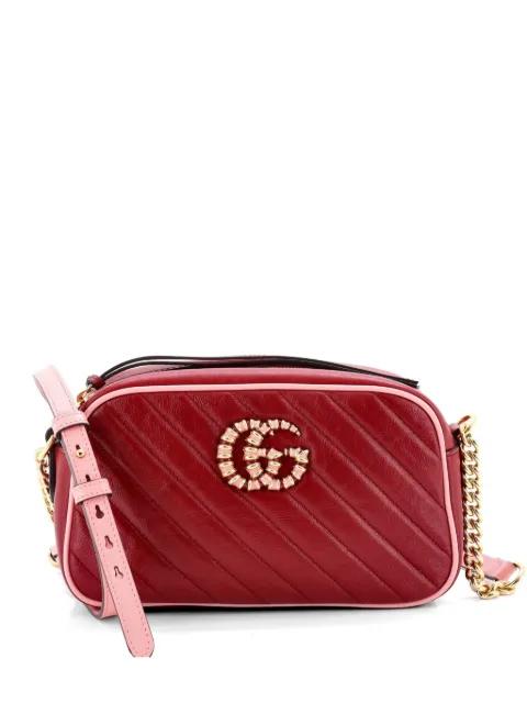 GG Marmont Shoulder Bag Diagonal Quilted Leather Small crossbody bag by GUCCI 