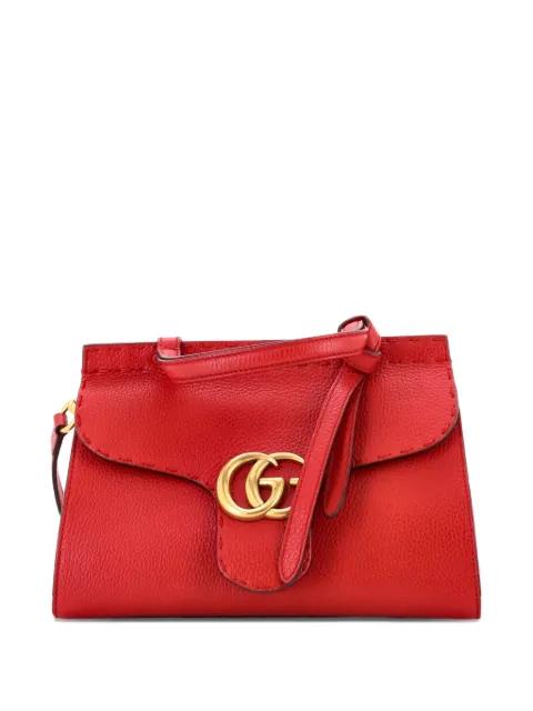 GG Marmont Top Handle Bag Leather Mini satchel by GUCCI 