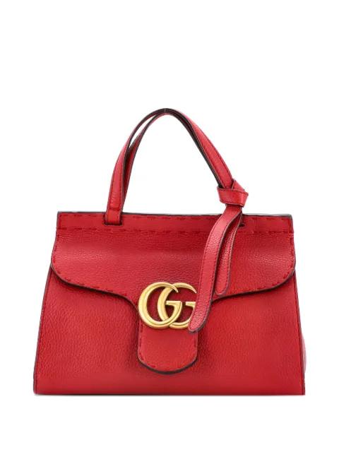 GG Marmont Top Handle Bag Leather Mini satchel by GUCCI 