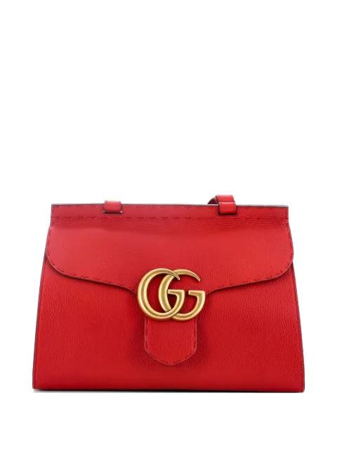 GG Marmont Top Handle Bag Leather Small satchel by GUCCI 