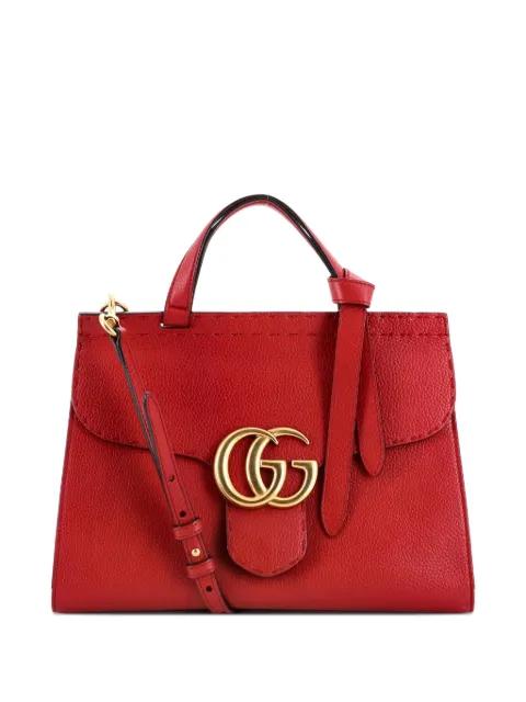 GG Marmont Top Handle Bag Leather Small satchel by GUCCI 