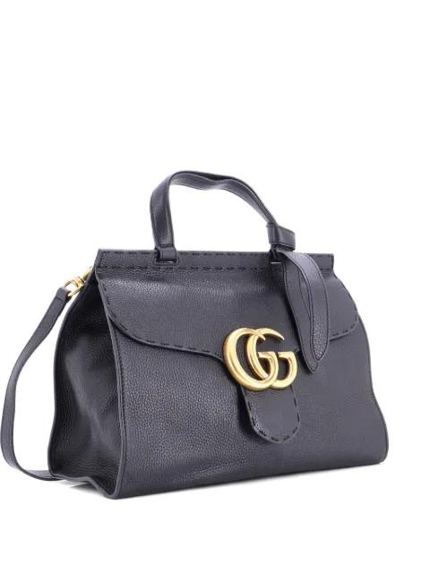 GG Marmont Top Handle Bag Leather Small satchel by GUCCI 