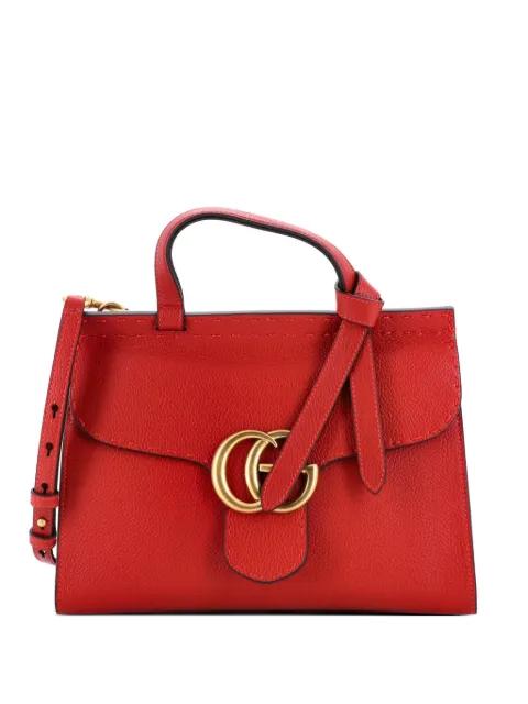 GG Marmont Top Handle Bag Leather Small satchel by GUCCI 
