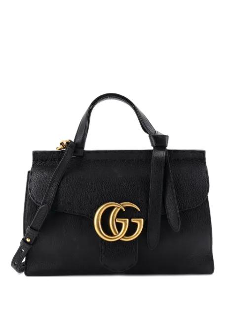 GG Marmont Top Handle Bag Leather Small satchel by GUCCI 