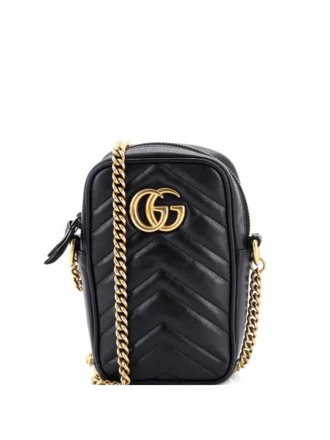 GG Marmont Vertical Phone Matelasse Leather Mini crossbody bag by GUCCI 