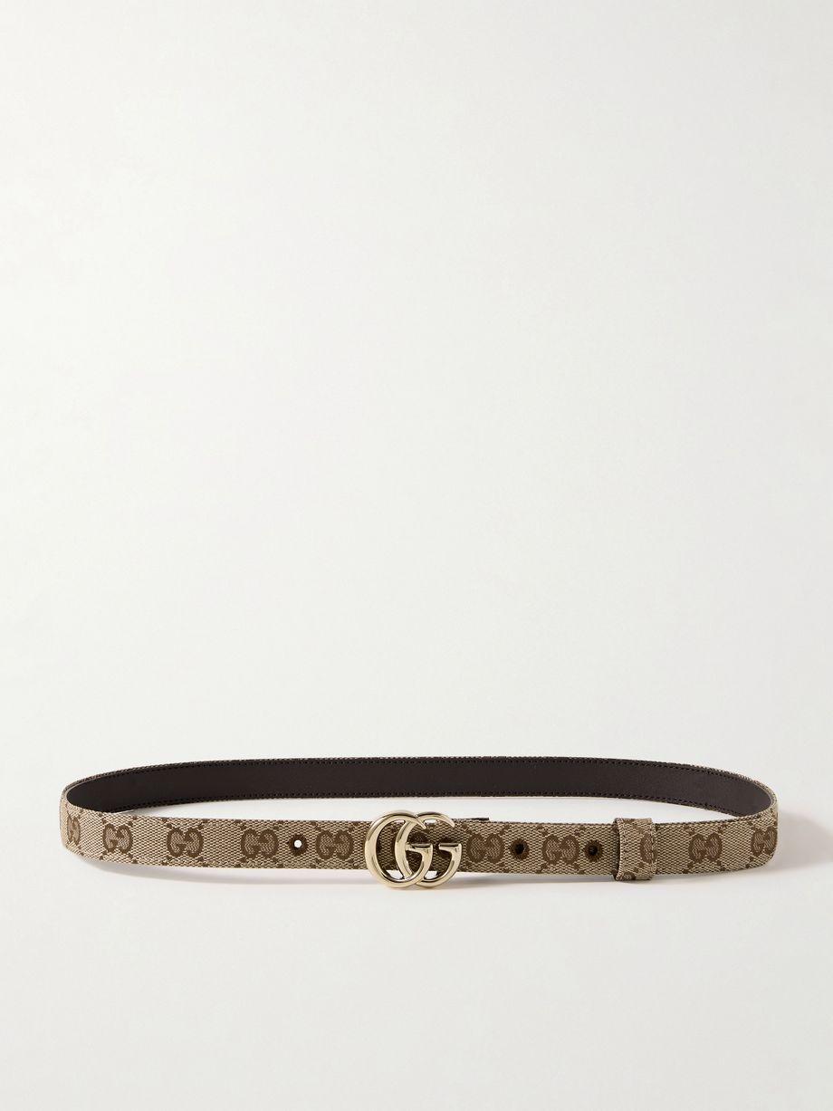 GG Marmont canvas-jacquard belt by GUCCI