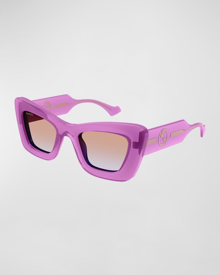GG Plastic Cat-Eye Sunglasses by GUCCI
