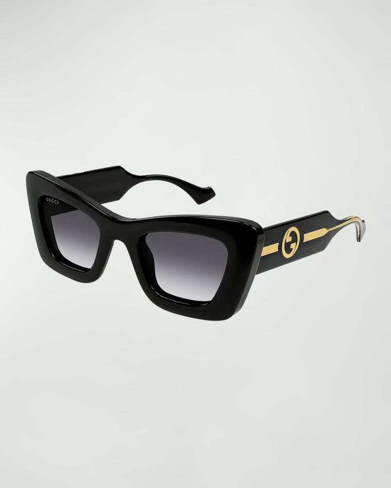 GG Plastic Cat-Eye Sunglasses by GUCCI