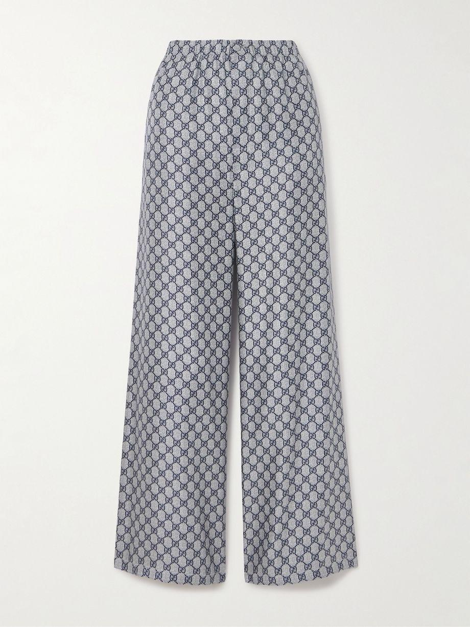 GG Supreme printed silk-twill pajama pants by GUCCI GG Supreme printed silk-twill pajama pants by GUCCI
