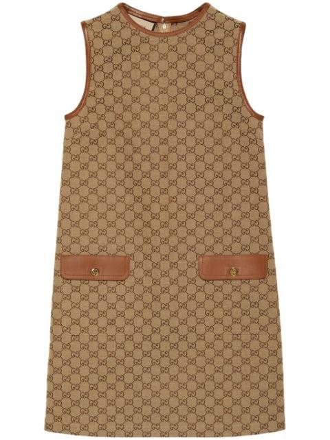 GG Supreme sleeveless minidress by GUCCI