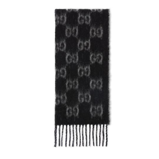 GG alpaca wool scarf by GUCCI