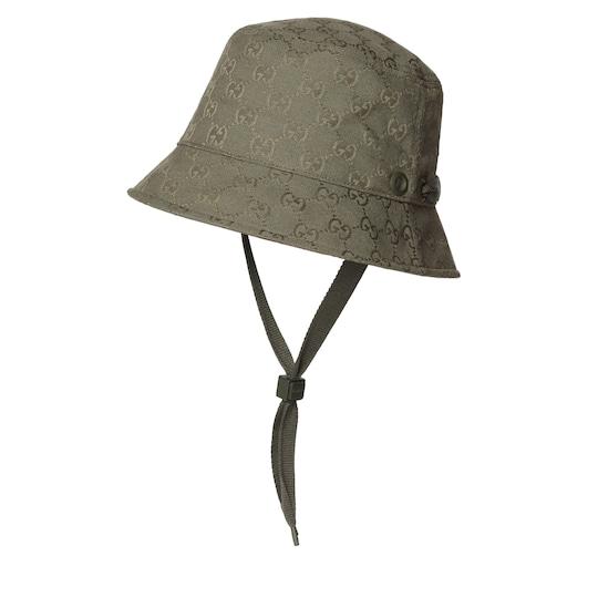 GG canvas bucket hat with tie by GUCCI