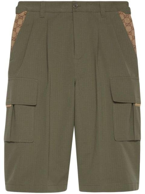 GG canvas-panel  cargo shorts by GUCCI
