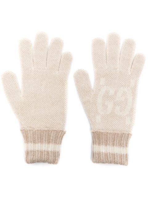 GG cashmere lamé gloves by GUCCI