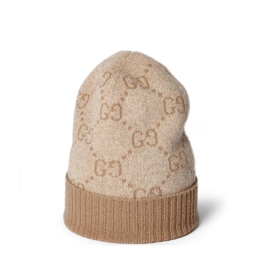 GG cashmere lamé hat by GUCCI