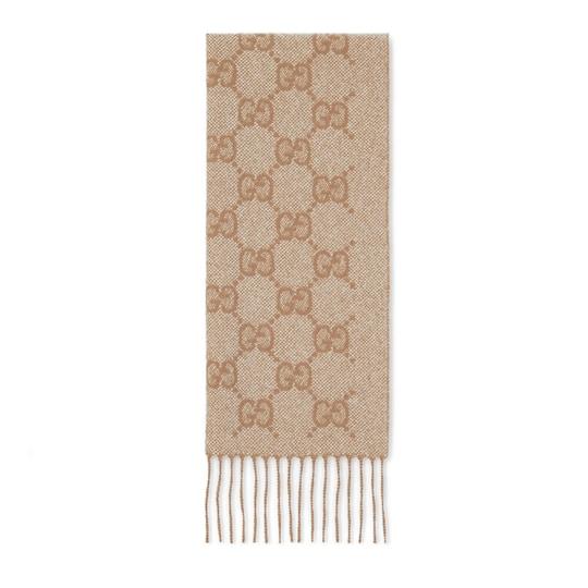 GG cashmere lamé scarf by GUCCI