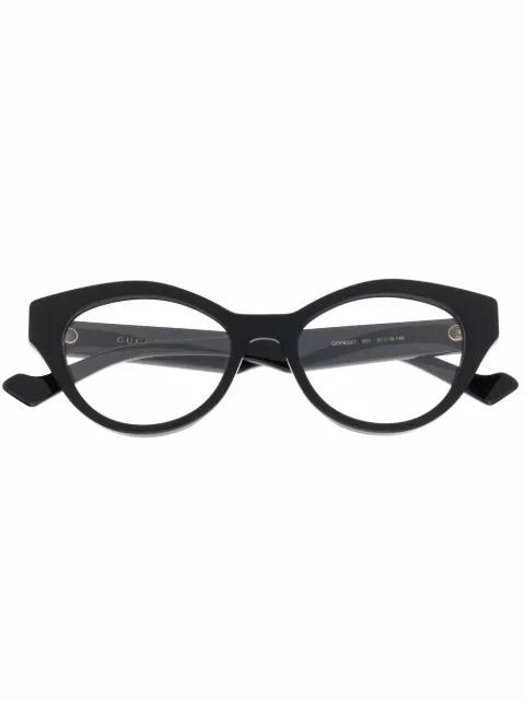 GG cat-eye frame glasses by GUCCI