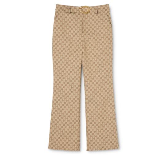 GG cotton canvas fabric pants by GUCCI
