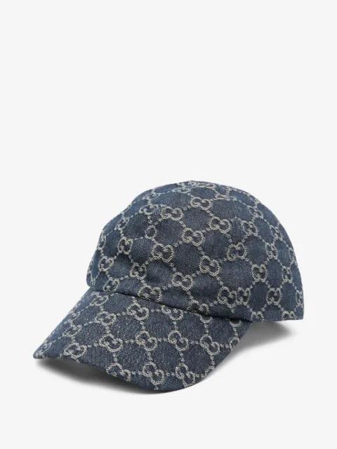 GG cotton denim baseball hat by GUCCI