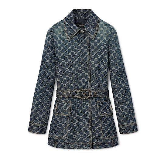 GG cotton denim jacquard jacket by GUCCI