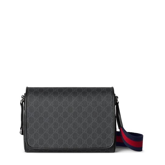 GG cross-body bag in black GG Supreme by GUCCI