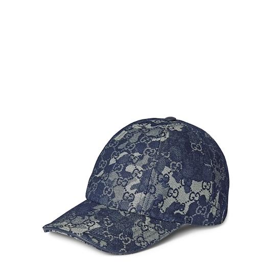 GG denim baseball hat with Web by GUCCI