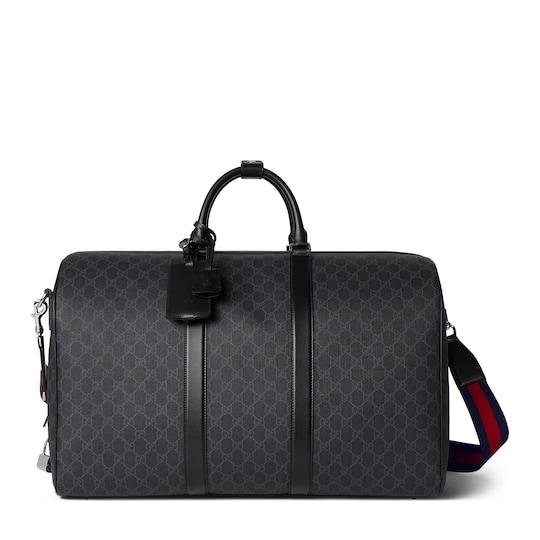 GG duffle bag in black GG Supreme by GUCCI