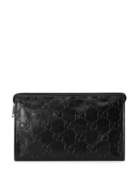 GG-embossed clutch bag by GUCCI