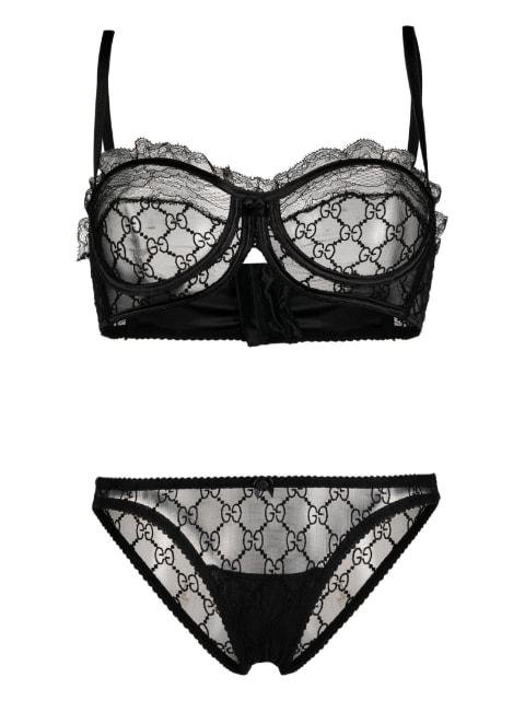 GG embroidered lingerie set by GUCCI